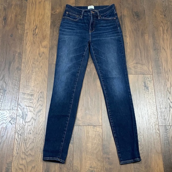 J Crew Lookout High Rise Dark Wash Skinny Jeans - Picture 1 of 5